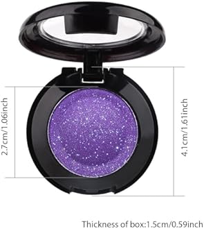 Single Dark Purple Matte Shimmer Eyeshadow,Lavender Violet Intense Monochrome Eye Shadow,Comes With Eyeshadow Brush and Mirror,24 Hour Eye Makeup Longwear Waterproof