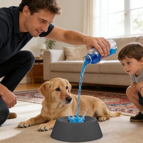 BommFu Lecknapf - Interaktiver Langsamfütterer Napf - Mit Spielball Bereicherung Für Hunde Mentalstimulation,Für große, mittlere, kleine Rassen, Welpen, Senioren und Post-OP