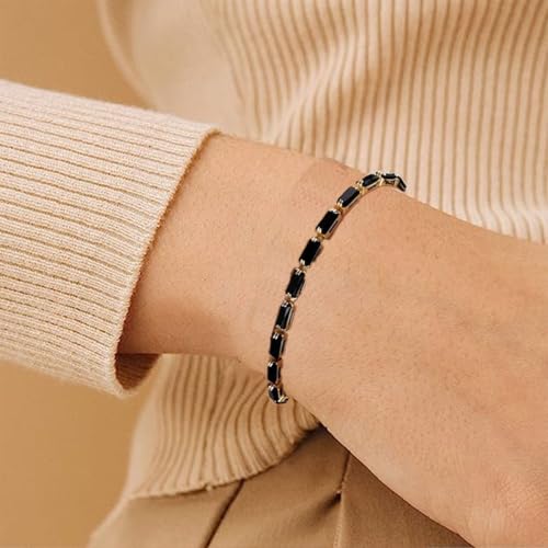 Tennis Bracelet for Women, 14K Gold Plated Cubic Zirconia Adjustable Bracelets Trendy Jewelry Present3