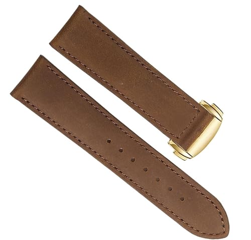 Bracelet cuir authentique montre Oris sangle chaîne givrée et boucle pliante homme