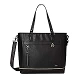 [リー]トートバッグ アンティークレザー調合皮 2WAY ショルダーバッグ ブラック