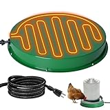 Shaledig Chicken Water Heater for Winter 12.4', 125W Thermostat Chicken Drinker Heater Base for 3–5 Gal Metal Plastic Poultry Waterer, Water Heater for Chickens Duck with 6.6' Power Cord (Green,1PACK)