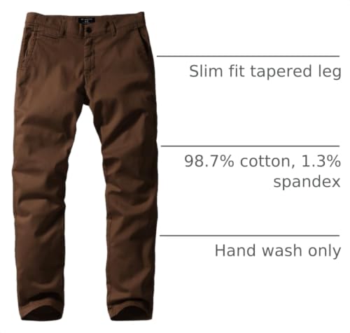 Image of Match Men's Regular Fit Comfort Stretch Casual Chino Pants