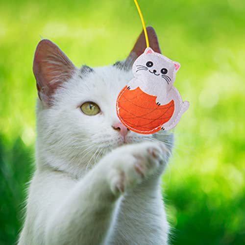 5 gato retrátil porta pendurada - gato prática rebatidas - Brinquedos para gatos entrada com gancho