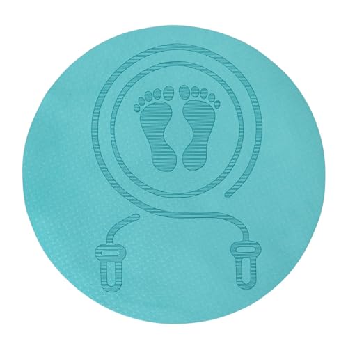 XUQEAYWD Runde Springseil Matte, 60x60cm Fitnessmatte Für Indoor Outdoor, Yogamatten, Jump Rope Matte, Stoßdämpfende Dicke Rutschfeste, Zum Schutz Vor Verletzungen Böden Und Lärm