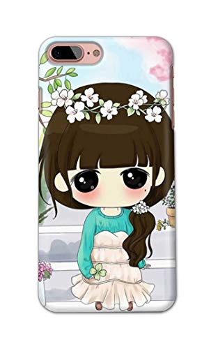 Image of PRINTFIDAA Cartoon Girl with Big Eyes Printed Designer Hard Back Case Cover for iPhone 7 Plus (5.5 inch) / iPhone 8 Plus (5.5 inch), A1784, A1661, A1785 -(VS) MVN1009