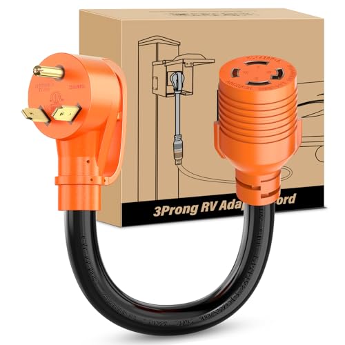 Image of Nilight RV Generator Adapter Cord NEMA TT-30P to L14-30R 30 Amp 3 to 4 Prong Generator Transfer Switch Adapter Twist Lock Female Plug Pure Copper Heavy Duty STW 10 AWG ETL Listed