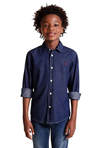 Camisa Cont Ae Easy Oxford Denim Reserva Mini
