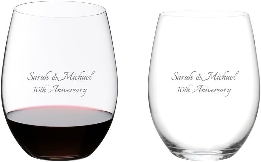 Riedel Personalized 37oz Cabernet Decanter Set, Includes Custom Engraved Crystal Wine Decanter with Two O Cabernet/Merlot Wine Tumblers for Home Bar, Gifts for Wine Lovers