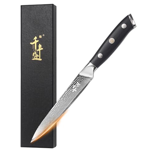 QIANFENGSHENG Damask Paring Knife 14.5 cm Vegetable Knife VG10 Damask Stainless Steel – Ansicht 1