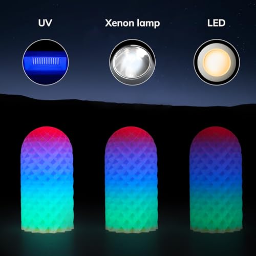 Image of AMOLEN PLA Filament Glow in The Dark, Rainbow 5M Red, Blue, Green, Orange, Multicolor Fast Change 3D Printer Filament 1.75mm, Best with UV Lamps, 1KG Spool (2.2lbs), Dimensional Accuracy + /- 0.02 mm