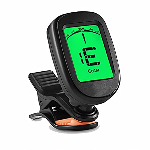 Sdyqd Ukulele Guitar Tuner Clip On For Acoustic Electric Guitar Bass Mandolin Violin Banjo Large Clear Lcd Display Guitar Tuner Chromatic Tuner #TOP5