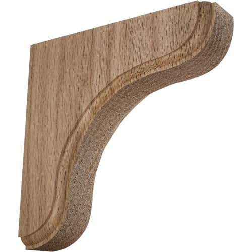 Ekena Millwork BKTW02X06X06EARO Eaton Wood Wood Brackets, 1 3/4"W x 5 1/2"D x 5 1/2"H , Red Oak by Ekena Millwork - Used condition - US$15.53