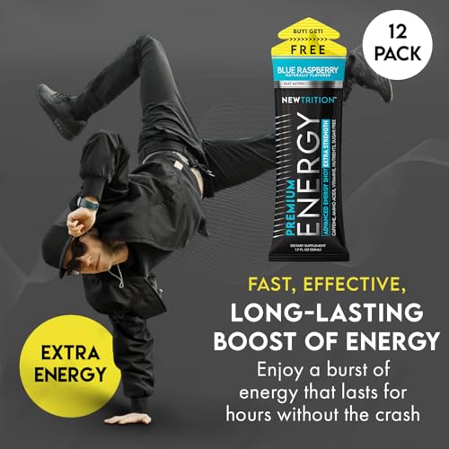 Image of NewTrition Extra Strength Energy Shots 1.7 fl oz - 250mg Caffeine with B Vitamins & Amino Acids, Sugar-Free Zero Calorie Vitamin Energy Drink for Focus & Endurance (Pack of 12, 4 Flavors - Mixed 1)