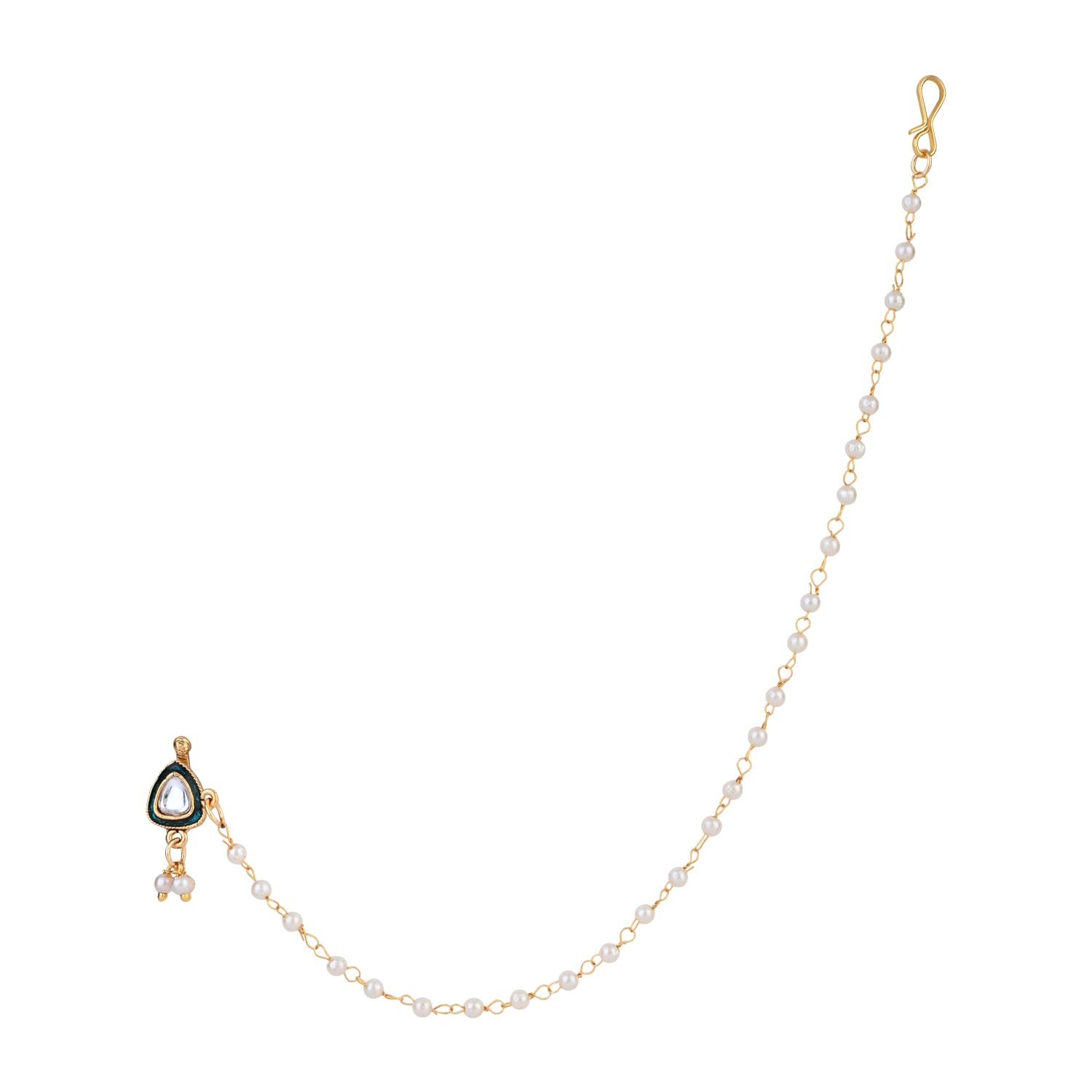 See full amazon price history chart for I Jewels Gold Plated Traditional Bridal Nose Ring/Nath Without Piercing with Pearl Chain Encased with Pearl Stone for Women (Style 2) I Jewels Gold Plated Traditional Bridal Nose Ring/Nath Without Piercing with Pearl Chain Encased with Pearl Stone for Women (Style 2) (B0DDXXNN98) Amazon Price History, Amazon Price Tracker