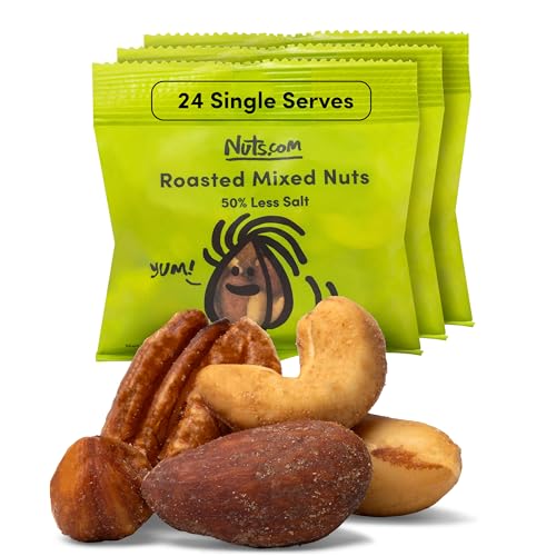 Nuts.com Roasted Mixed Nuts (50% Less Salt) – 24 Single