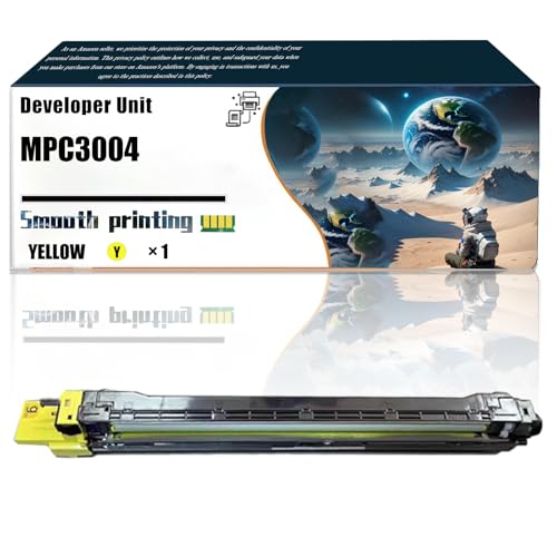 Replacement Parts Developer Unit MPC3004 Compatible with Ricoh MP C3004 MP C3004ex MP C3504 MP C3504ex Printers, Contains Chip and Clear Printing (1 Pack Yellow)