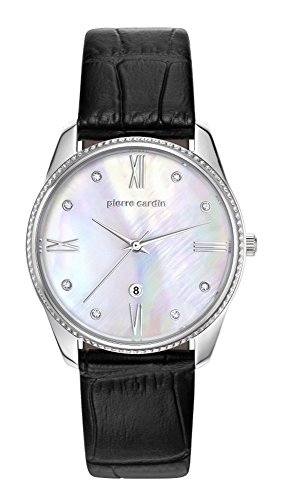 Preisvergleich Produktbild PIERRE CARDIN Damen Analog Quarz Uhr mit Leder Armband PC107572F01