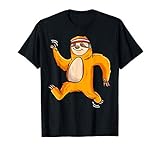 Photo Gallery funny sloth running & sweating with headband athlete cardio maglietta Photo Gallery funny sloth running & sweating with headband athlete cardio maglietta
