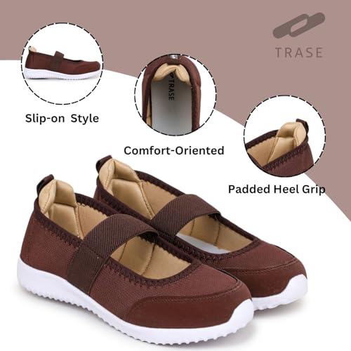 Image of TRASE Ballet Flats for Women | Stylish Slip On Bellies with Soft Memory Foam Insole | Comfortable Footwear for Office & Casual Use