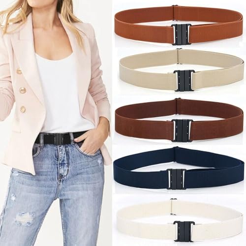 Elastic Belts Vintage Canvas Belts Stretch Waist Band Stretch Waistband Unisex(Black)3