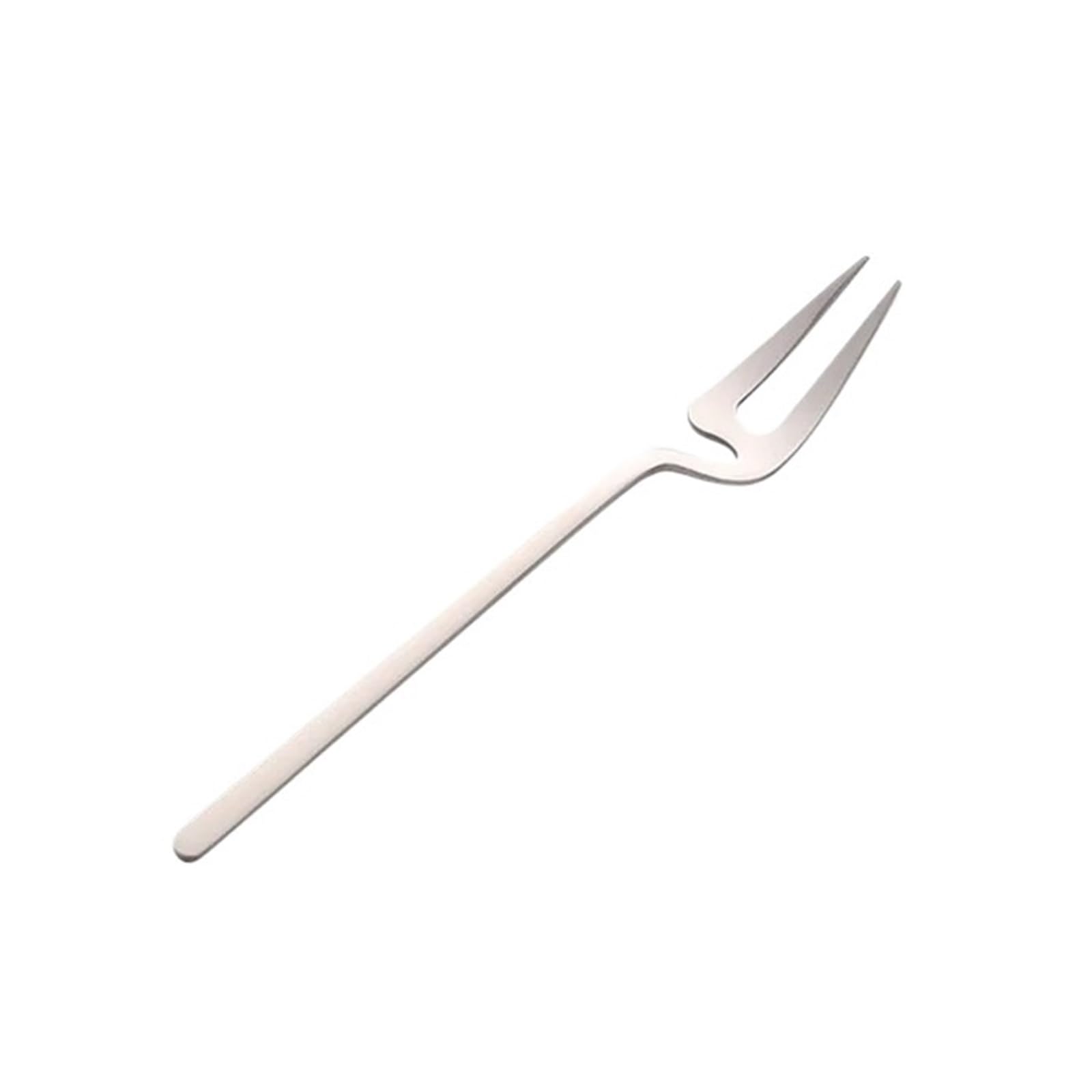 Wzptlkibad Silver Fruit Fork, Stainless Steel Dessert Cake Salad Utensil