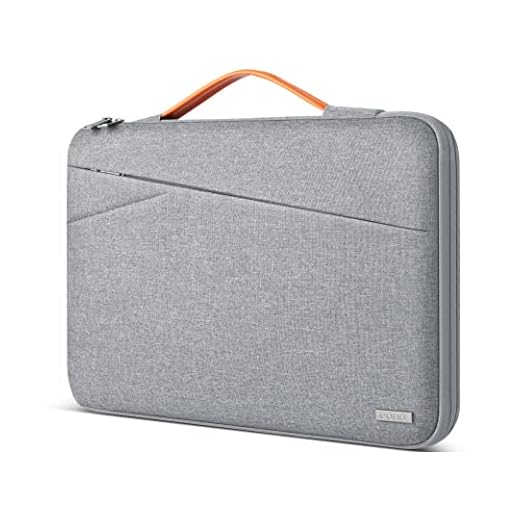 Amazon Brand - Eono Funda Portátil 15-15,6 Pulgada, Funda Protectora para Ordenador y Tableta iPad con Asa, Maletín de Bolsa Impermeable Compatible con MacBook Chormebook Gris