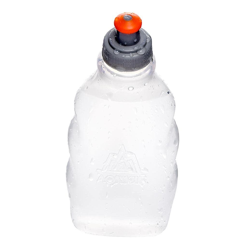 Tragbare Sport-Wasserflaschen, weich, für Radfahren, Fitness, Laufen, Trinkbecher, 250 ml, transparent, 10 Stück
