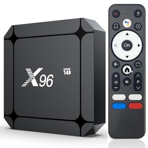 Android 14.0 TV Box, Boîtier TV 2GB RAM 16GB ROM RK3518 Quad-Core Cortex-A53, Android Box Support 2.4/5.0GHz 4K 100M Ethernet HD USB 3.0/2.0 TV Box