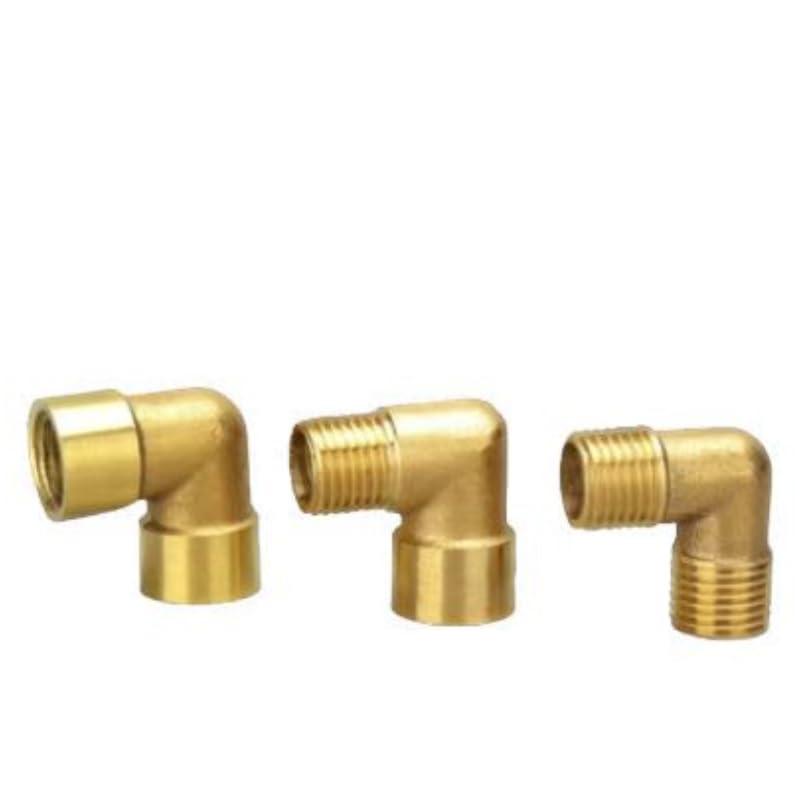 Raccordo a gomito in ottone a 90 gradi, filettatura femmina x maschio, 0,3 cm, in in, 1 cm, 0,3 cm, 0,3 cm, 1,9 cm, 1 pollice, per acqua, carburante, rame (mm, 1") CEGQOXSH