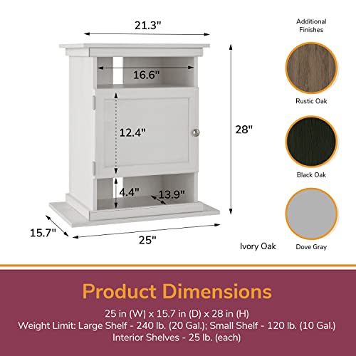 Flipper 10/20 Gallon Aquarium Stand, Rustic Oak - Image 7