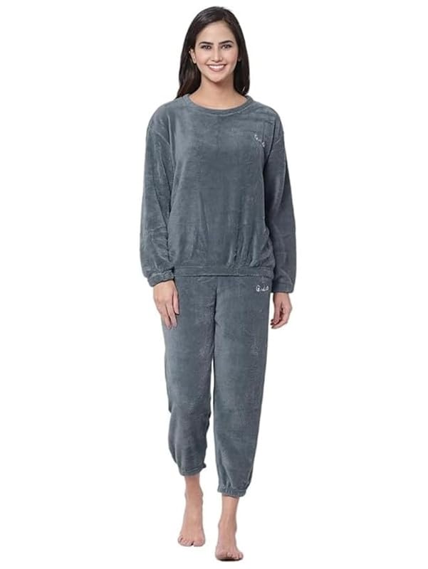 Women Winter Nightsuit Ladies Fur Nightwear Warm Night Suit for Girls Night Dress Pyjama Set Women's Full Sleeve Top and P... - Review, Price and Buying Guide