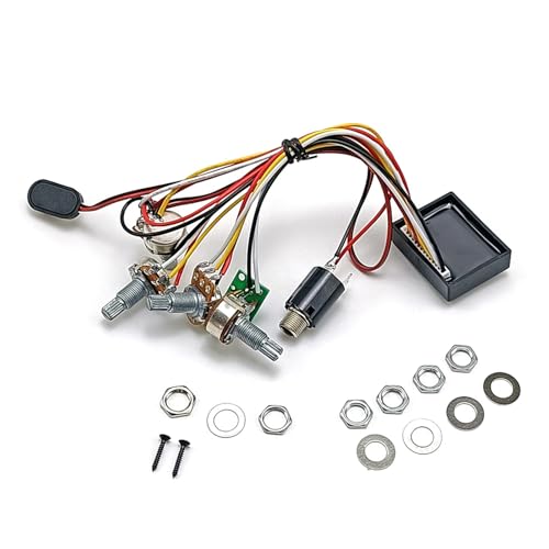 Lot de micros pour guitare basse et préampli électrique avec pièce en métal
