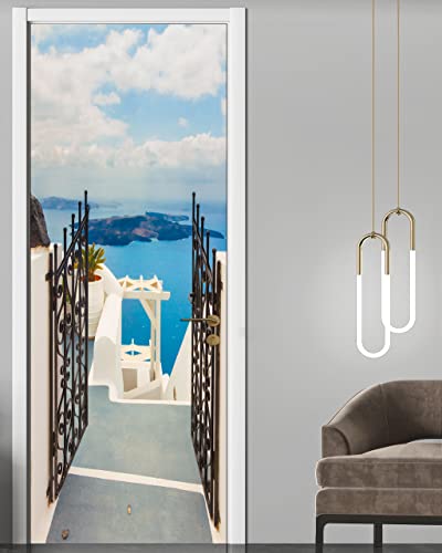 Door Sticker - Flfk 3D Door Mural Peel And Stick, Removable Self-Adhesive Ocean Door Wallpaper For Home Decor, 30.3 "W X 78.7 "L, Set Of 2 Sheets #TOP3