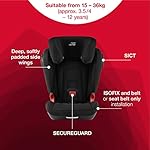 BRITAX RÖMER Kindersitz 15-36 kg Isofix KIDFIX 2 S mit zusätzlichem Seitenaufprallschutz für Kinder (Gruppe 2/3) 3,5 bis 12 Jahre, Cosmos Black