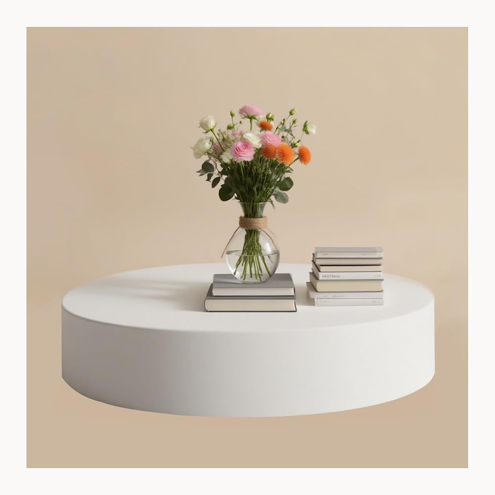 Générique Mannequin Rond sur Socle pour présentation de Bijoux, Table cylindrique pour Boutique de Mariage, Base décorative pour événements, vitrine de Boutique à Domicile (50 x 15 cm)