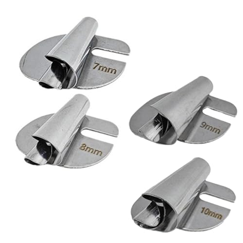 TSUOUKL 4 Piezas Prensatelas Maquina Coser, 7/8/9/10mmPrensatelas Enrolladas de Costura, Accesorios de Costura para Prensatelas Maquina Coser, Prensatelas Dobladillo Enrollado Doméstico y Comercial