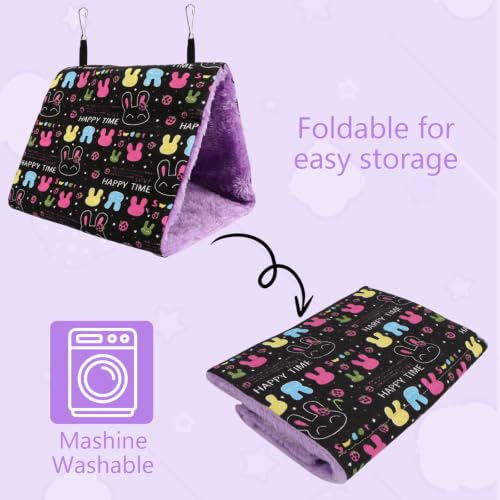 Image of Hypeety Bird Nest Cozy Hanging Bed Cage Warm Plush Hut for Bird, Black, S