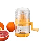 Zitruspresse, manuell, professionell, großer Durchmesser 106 mm, rutschfeste Unterseite, Staubschutz, beste Hygiene (Farbe: Orange)