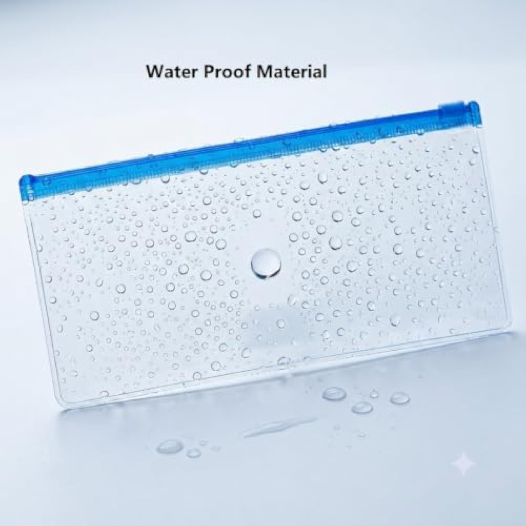 Cheque A6 Size Zip File Folders Zippered Plastic Envelope