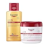 Kit Eucerin Crema Intensiva Ph5 Advanced Repair, 450 Ml + Ph5 Aceite de Ducha para Piel Sensible o Seca, 200 ml