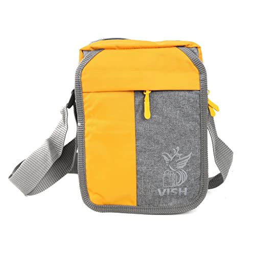 VISH Small Sling Crossbody Messenger Travel Shoulder Bag for Passport Bag for Men & Women Stylish