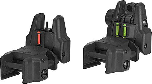 Evike Airsoft - Dual-Profile Rhino Fiber Optic Flip-up Sight (Color: Black)