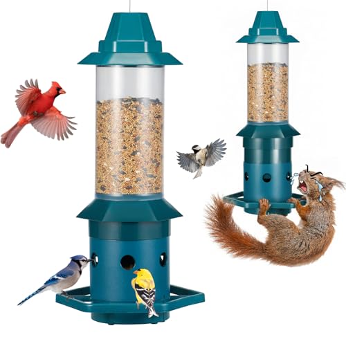 Kingsyard Squirrel Proof Bird Feeder for Outside, 3 LBS