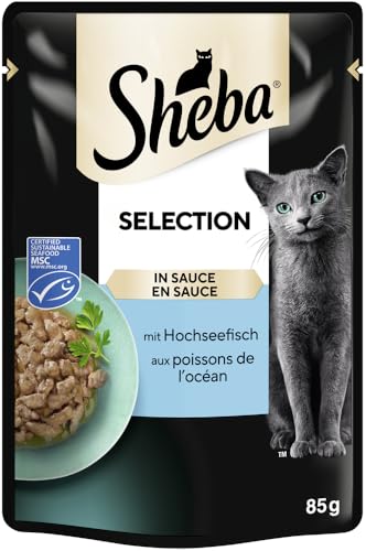 SHEBA® Portionsbeutel Selection in Sauce mit Hochseefisch MSC 28x85g 2
