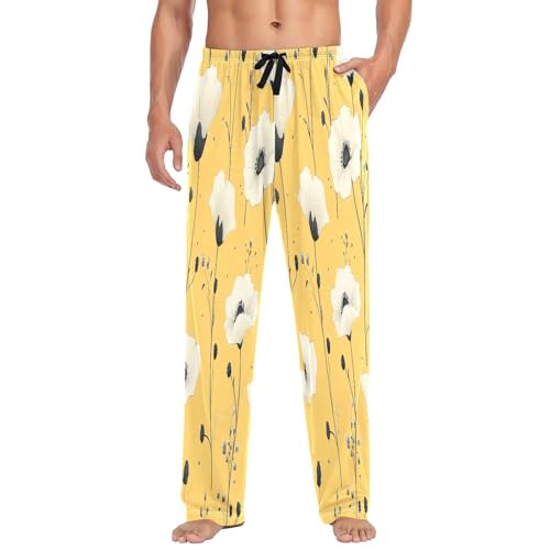 Pantalon de pyjama homme en fleurs du jardin avec poches pratiques