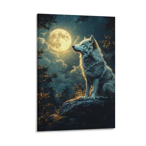 Loup murale decoration pour habiller un mur vide de chambre avec élégance