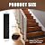 OXKVPVF 15 Pack 8 "X 30" Non-Slip Carpet Stair Treads for Indoor Wooden Steps, Made of Polyester and Reusable Adhesive, Suitable for Kids Elders and Pets?Black Hexagon?