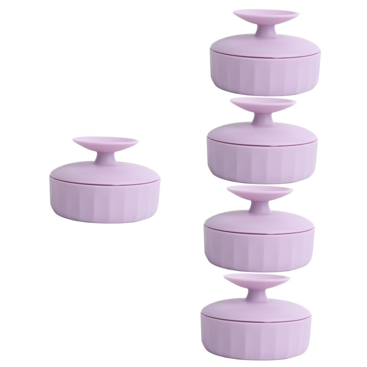 Ipetboom Lot De 5 Nettoyants Pour Pinceaux De Maquillage Boîte De Nettoyage Pour Pinceaux Tapis En Silicone Pour Pinceaux De Maquillage