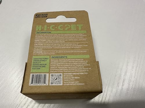 Image of HICC PET Skin Moisturizing Balm for Dogs & Cats | Gentle Balm for Dry Skin, Paw Pads, Nose & Skin Folds | Helps Moisturize Dry Areas During Daily Grooming - 0.21oz